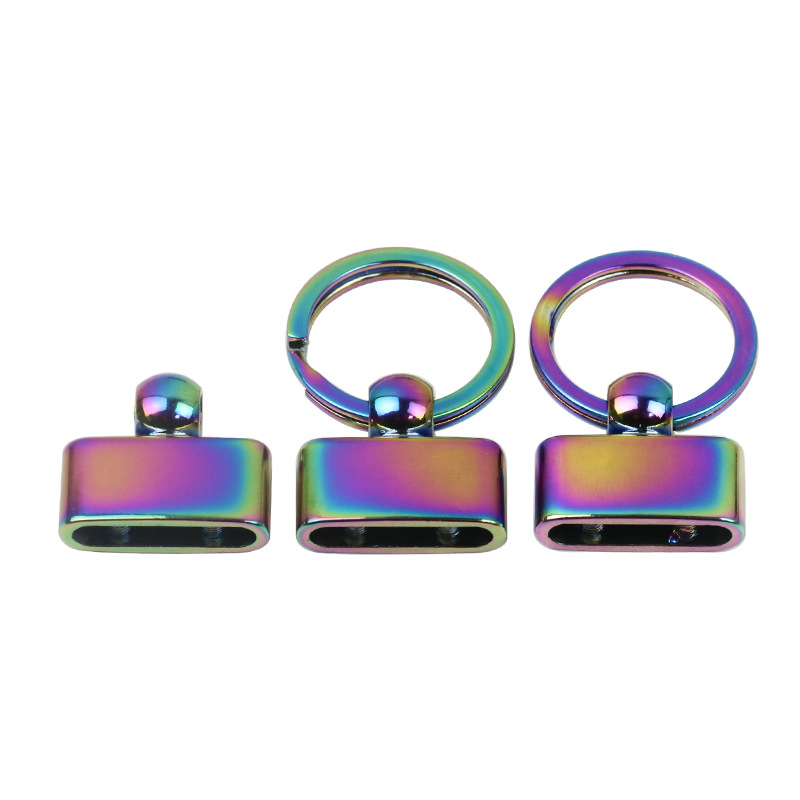 織帶汽車鑰匙扣PVD真空電鍍七彩/炫彩色